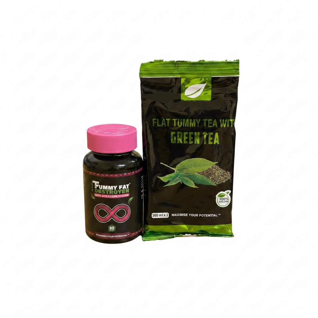 Tummy Fat Destroyer 30-Capsules & Tummy Green Tea Sachet