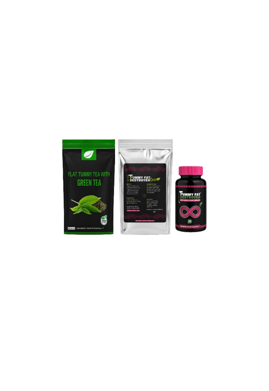 Flat Tummy Tea, Tummy Fat Destroyer Tea & Capsules- Ultimate Fat Loss