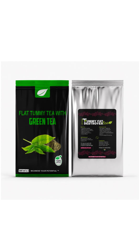 Tummy Fat Destroyer Tea & Flat Tummy Tea with Green Tea